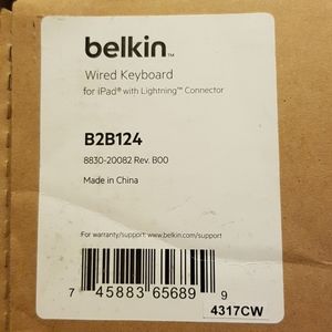 Belkin wired iPad key board